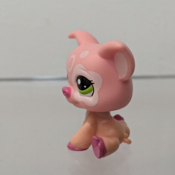 Littlest Pet Shop Pig #2205 Pink Peach Patch With Green Eyes LPS - Picture 4 of 9